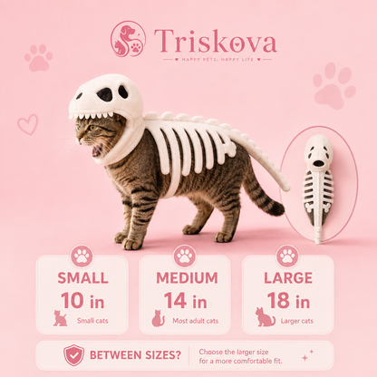 Triskova Cute Dinosaur Skeleton Pet Costume