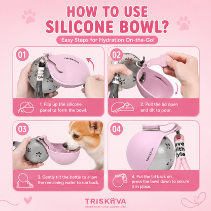 Triskova™ GoBottle™ | 2-in-1 Dog Water Bottle