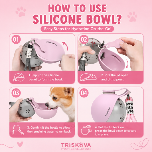 Triskova™ GoBottle™ | 2-in-1 Dog Water Bottle